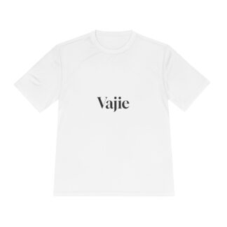 Soft Unisex Moisture Wicking Tee - Minimalist Design with 'Vajie' & 'V'